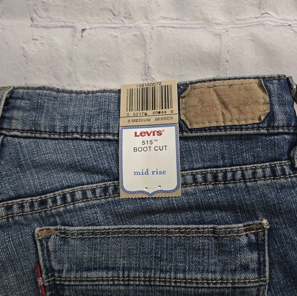 LEVI'S 515 Boot Cut Mid Rise Blue Jeans NWT Size 8M - Picture 12 of 15